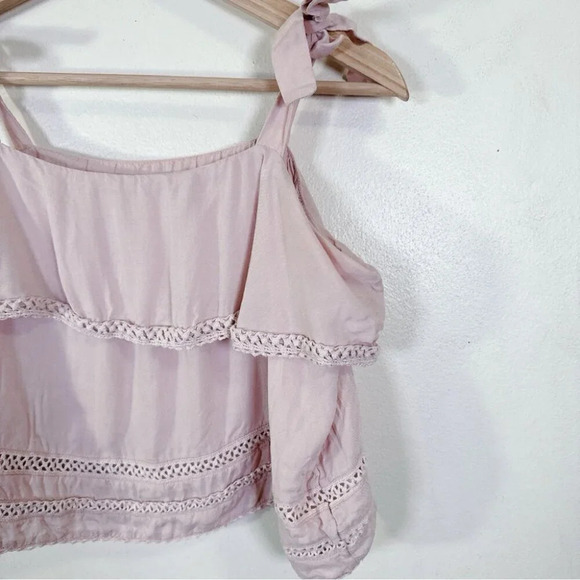 Aritzia Wilfred  Womens Size Medium Lace Ruffle Tank Top - Picture 5 of 12